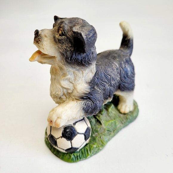 Vintage Tender Times Dog Playing With a Soccer Ball - Picture 7 of 9